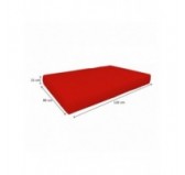 Set de 2 Fundas de Cojín Impermeable para Palets: 1x 120x80 cm +1x 120x40 cm, Rojo