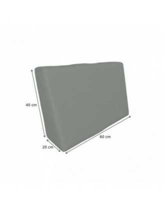 Funda para Cojín de Respaldo Lateral 60x40 cm para Palets Impermeable – Gris
