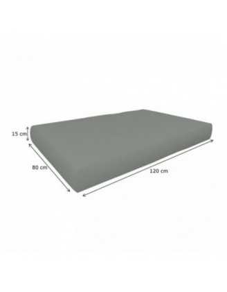 Set de 2 Fundas para Cojines de Palets Impermeable: 1x 120x80 cm + 1x 120x40 cm – Gris