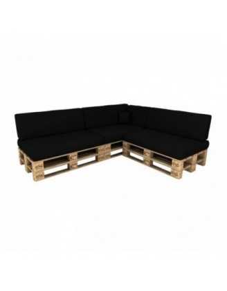Funda para Cojín Decorativo 40x40 cm para Palets Impermeable – Negro