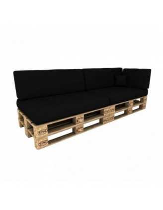Funda para Cojín de Respaldo Lateral 60x40 cm para Palets Impermeable – Negro
