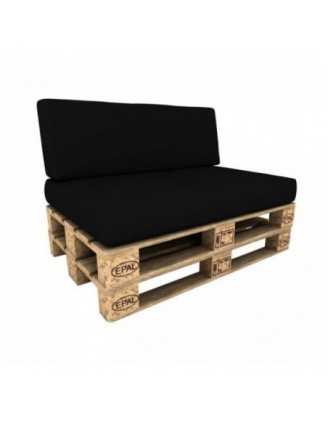 Funda para Cojín de Respaldo 120x40 cm para Palets Impermeable – Negro