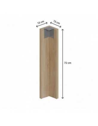 Patas de Mesa, Patas para Muebles, Mesas de la Sala, Patas de la Encimera para Muebles, 13x13x72 cm, Conjunto de 4, Roble Sonoma