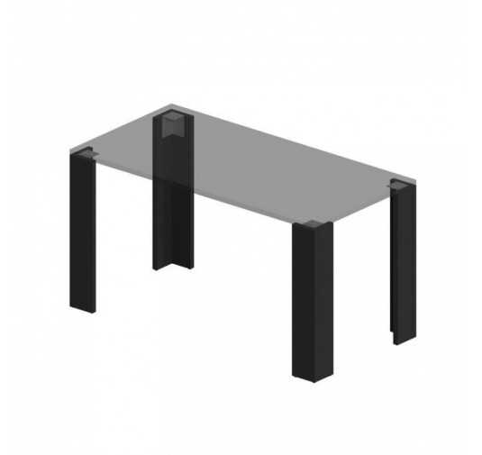 Patas de Mesa, Patas para Muebles, Mesas de la Sala, Patas de la Encimera para Muebles, 13x13x72 cm, Conjunto de 4, Negro