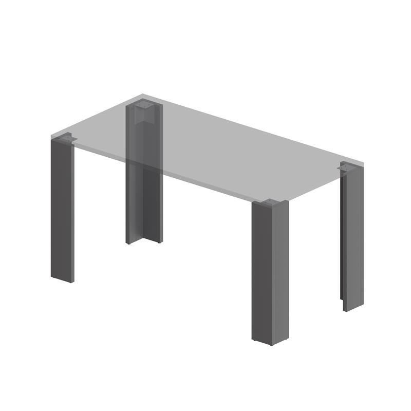 Patas de Mesa, Patas para Muebles, Mesas de la Sala, Patas de la Encimera para Muebles, 13x13x72 cm, Conjunto de 4, Gris