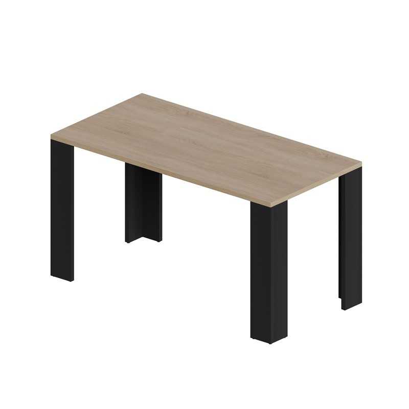 Mesa de Comedor, Mesa de Salón, Mesa de Oficina, Tablero de 2.5 cm, Roble Sonoma, 120x60x75 cm