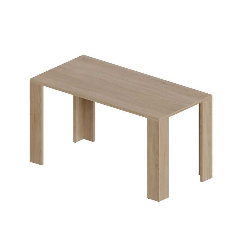 Mesa de Comedor, Mesa de Salón, Mesa de Oficina, Tablero de 2.5 cm, Roble Sonoma, 120x60x75 cm