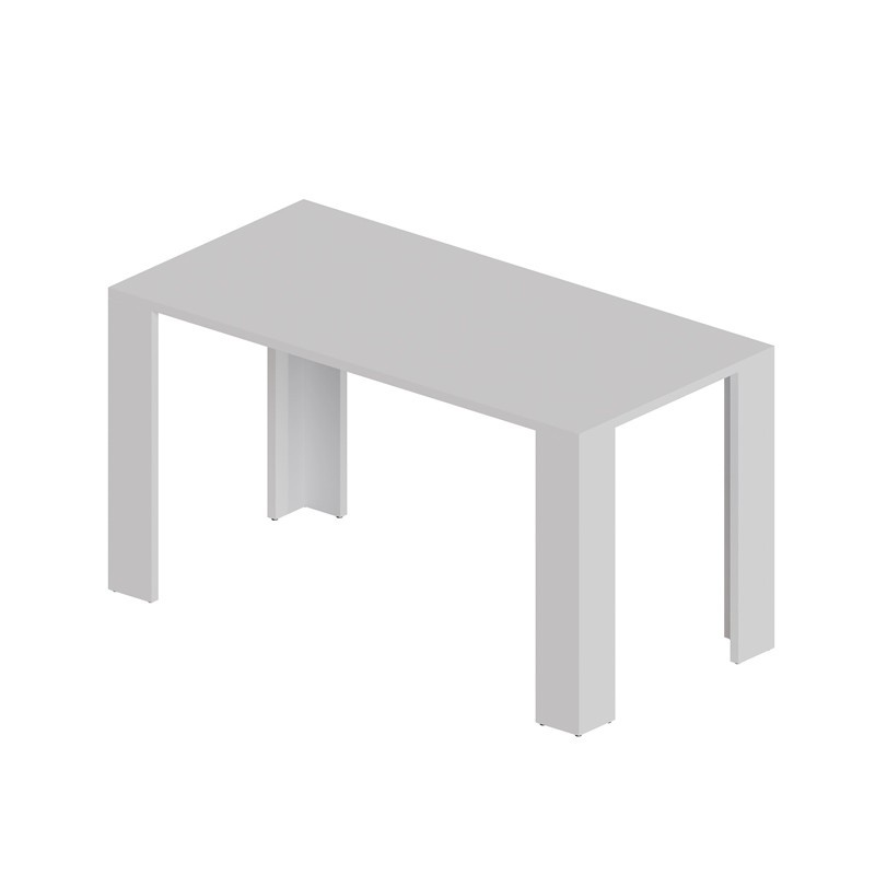 Mesa de Comedor, Mesa de Salón, Mesa de Oficina, Tablero de 2.5 cm, Blanco, 120x80x75 cm