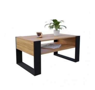 Mesa de centro, Mesa de café para salón, oficina, Roble Craft, 60,5 x 53,6 x 45 cm