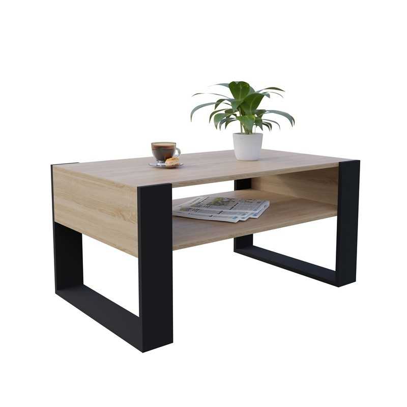 Mesa de centro, Mesa de café para salón, oficina, Roble Sonoma, 60,5 x 53,6 x 45 cm Mesa de centro, Mesa de café para salón, oficina, Roble Sonoma, 60,5 x 53,6 x 45 cm