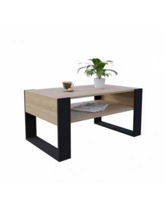 Mesa de centro, Mesa de café para salón, oficina, Roble Sonoma, 60,5 x 53,6 x 45 cm