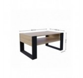 Mesa de centro, Mesa de café para salón, oficina, Roble Sonoma, 60,5 x 53,6 x 45 cm Mesa de centro, Mesa de café para salón, oficina, Roble Sonoma, 60,5 x 53,6 x 45 cm