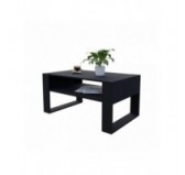 Mesa de centro, Mesa de café para salón, oficina, Negro, 60,5 x 53,6 x 45 cm