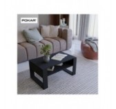 Mesa de centro, Mesa de café para salón, oficina, Negro, 60,5 x 53,6 x 45 cm