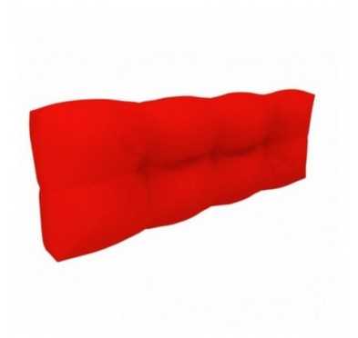 Cojín de Respaldo para Palets, Impermeable, Acolchado, 120x40x12 cm, Rojo