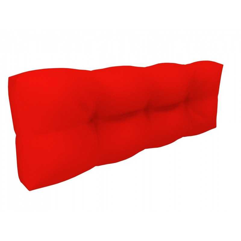 Cojín de Respaldo para Palets, Impermeable, Acolchado, 120x40x12 cm, Rojo