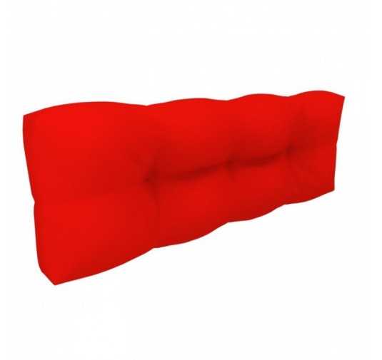 Cojín de Respaldo para Palets, Impermeable, Acolchado, 120x40x12 cm, Rojo