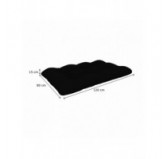 Set de 2 Cojines para Palets - Asiento 120x80 cm + Respaldo 120x40 cm, Impermeable, Acolchado, Negro