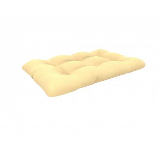 Cojín de Asiento para Palets, Impermeable, Acolchado, 120x80x15 cm, Beige