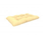 Cojín de Asiento para Palets, Impermeable, Acolchado, 120x80x15 cm, Beige