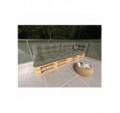 Set de 6 Cojines para Palets, 2x Asiento + 2x Respaldo + Lateral + Decorativa, Impermeable, Acolchado, Gris