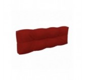 Set de 2 Cojines para Palets, 120x80 cm + 120x40 cm, Acolchado, Rojo