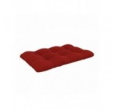 Set de 2 Cojines para Palets, 120x80 cm + 120x40 cm, Acolchado, Rojo