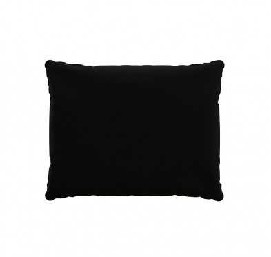 Cojín de respaldo, almohadilla para silla, cojín para asiento de muebles de ratán, cojín de jardín, 50x40x15 cm, Negro