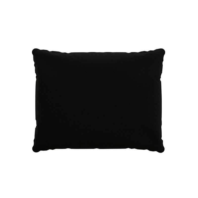 Cojín de respaldo, almohadilla para silla, cojín para asiento de muebles de ratán, cojín de jardín, 50x40x15 cm, Negro