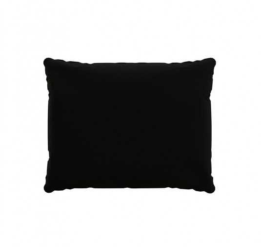 Cojín de respaldo, almohadilla para silla, cojín para asiento de muebles de ratán, cojín de jardín, 50x40x15 cm, Negro