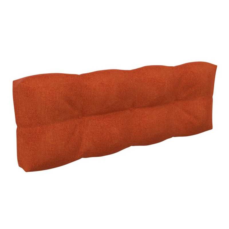 Cojín de Respaldo para Palets, Acolchado, 120x40x12 cm, Naranja