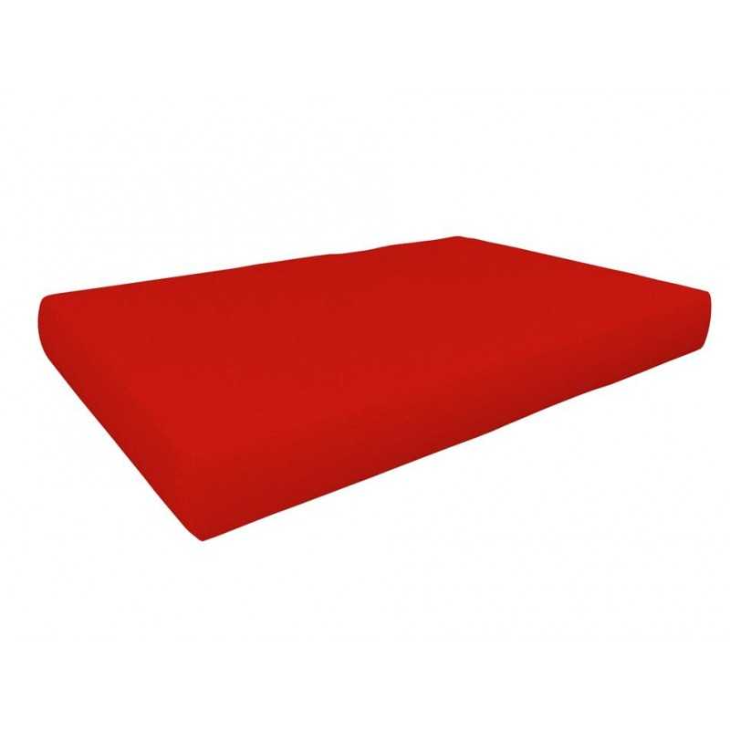 Cojín de Asiento para Palet Impermeable 120x80x15 Rojo