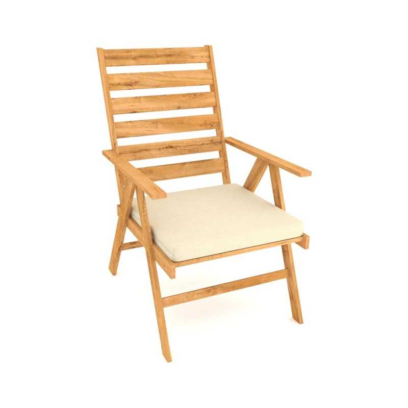 Cojín para banco de jardín, cojín para columpio, cojín de jardín, 50 x 50 x 5 cm, Beige