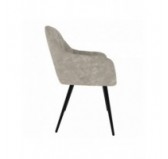 Silla de comedor, silla tapizada, silla de salón, sillón tapizado, gris