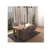 Sillas de comedor, sillas tapizadas, sillas de salón, sillones tapizados, 2 piezas, rosa