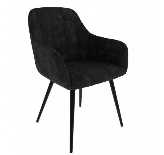 Silla de comedor, silla tapizada, silla de salón, sillón tapizado, negro