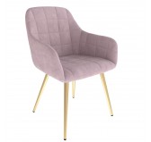 Silla de comedor, silla tapizada, silla de salón, sillón tapizado, rosa