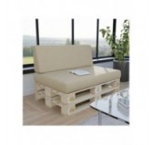 Set de 2 Cojines para Palets 120x80 + 120x40 Beige