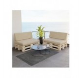 Set de 2 Cojines para Palets 120x80 + 120x40 Beige