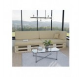 Set de 6 Cojines para Palets 120x80 + 120x40 Beige