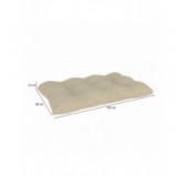 Set de 2 Cojines Acolchados para Palets 120x80 + 120x40 Beige