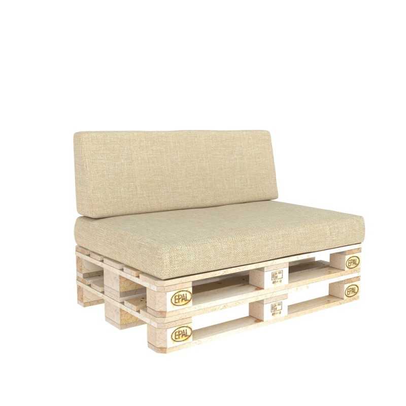 Set de 2 Cojines para Palets 120x80 + 120x40 Beige