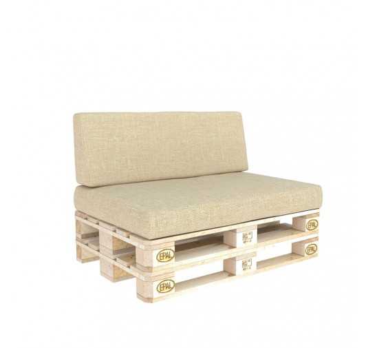 Set de 2 Cojines para Palets 120x80 + 120x40 Beige