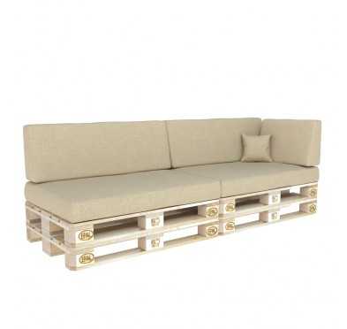 Set de 6 Cojines para Palets 120x80 + 120x40 Beige