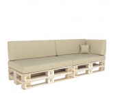 Set de 6 Cojines para Palets 120x80 + 120x40 Beige