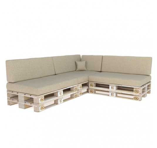 Set de 8 Cojines para Palets 120x80 + 120x40 Beige