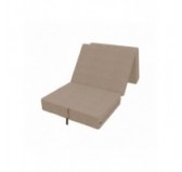 Colchón Plegable para Camping, Viaje, para Invitados 80x195x15 Beige