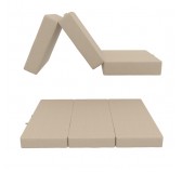 Colchón Plegable para Camping, Viaje, para Invitados 80x195x15 Beige