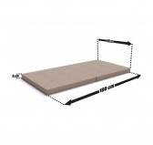 Colchón plegable 160x80x8 cm para sofá modular para niños, beige