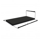 Colchón plegable 160x80x8 cm para sofá modular para niños, negro